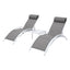 Gardeon 3PC Sun Lounge Outdoor Lounger Table Chairs Steel Patio Furniture Garden