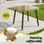 Gardeon 4-Piece Modular Outdoor Sofa Set with Cushions 5 Seater Rattan Furniture