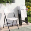 Gardeon 4PC Outdoor Dining Chairs PP Folding Chair Patio Garden Furniture White