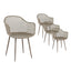 Gardeon 4PC Outdoor Dining Chairs PP Lounge Chair Patio Furniture Garden Coffee