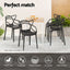 Gardeon 4PC Outdoor Dining Chairs PP Portable Stackable Chair Patio Furniture