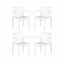 Gardeon 4PC Outdoor Dining Chairs Patio Furniture PP Stackable Chair Garden White