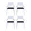 Gardeon 4PC Outdoor Dining Chairs Stackable Aluminum Lounge Chair Patio Furniture