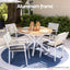 Gardeon 4PC Outdoor Dining Chairs Stackable Aluminum Lounge Chair Patio Furniture