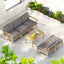 Gardeon 5-Seater Outdoor Sofa Set Wooden Lounge Setting 6PCS