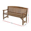 Gardeon 5FT Outdoor Garden Bench Wooden 3 Seat Chair Patio Furniture Natural