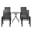 Gardeon 5PC Bistro Set Outdoor Table and Chairs Stackable Outdoor Furniture Black