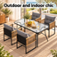 Gardeon 5PC Outdoor Dining Set 120CM Table and Chairs Patio Furniture Garden Cushion