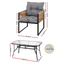 Gardeon 5PC Outdoor Dining Set 140CM Table and Chairs Patio Furniture Garden Cushion