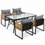 Gardeon 5PC Outdoor Dining Set 140CM Table and Chairs Patio Furniture Garden Cushion