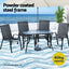 Gardeon 5PC Outdoor Dining Set Table and Chairs Patio Furniture Bistro Set Garden Black