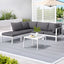 Gardeon 6PCS Outdoor Sofa Set Aluminium Table and Chairs Lounge Patio Furniture