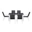 Gardeon 7 Piece Outdoor Dining Set Steel Textilene Patio Furniture Table and Chairs Black