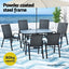Gardeon 7PC Outdoor Dining Set Table and Chairs Patio Furniture Bistro Set Garden Black