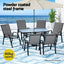 Gardeon 7PC Outdoor Dining Set Table and Chairs Patio Furniture Bistro Set Garden Grey