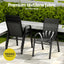 Gardeon 7PC Outdoor Dining Set Table and Chairs Patio Furniture Garden Bistro Set Black