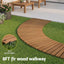 Gardeon 8FT Wooden Garden Pathway Roll-Out Curved Walkway Outdoor Backyard Brown