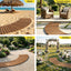Gardeon 8FT Wooden Garden Pathway Roll-Out Curved Walkway Outdoor Backyard Brown