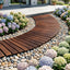 Gardeon 8FT Wooden Garden Pathway Roll-Out Curved Walkway Outdoor Backyard Charcoal Brown