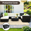 Gardeon 9-Piece Outdoor Sofa Set Wicker Couch Lounge Setting Cover
