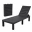 Gardeon Foldable Sun Lounge Outdoor Recliner Patio Beach Chair Slatted Black