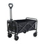 Gardeon Garden Cart Folding Trolley Camping Wagon Barrow Outdoor Beach Black