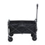 Gardeon Garden Cart Folding Trolley Camping Wagon Barrow Outdoor Beach Black