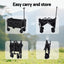Gardeon Garden Cart Folding Trolley Camping Wagon Barrow Outdoor Beach Black