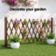 Gardeon Garden Fences Expandable Wooden Trellis Fence Plant Frame 200cm Brown