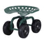 Gardeon Garden Seat 360 Swivel Rolling Adjustable Height Work Scooter Cart Wheels Heavy Duty 150kg
