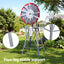 Gardeon Garden Windmill Metal Weather Station with Rain Gauge 122cm Silver