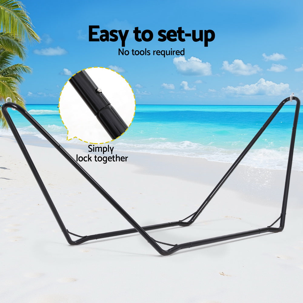 Gardeon Hammock Bed Stand Steel Frame Outdoor Garden