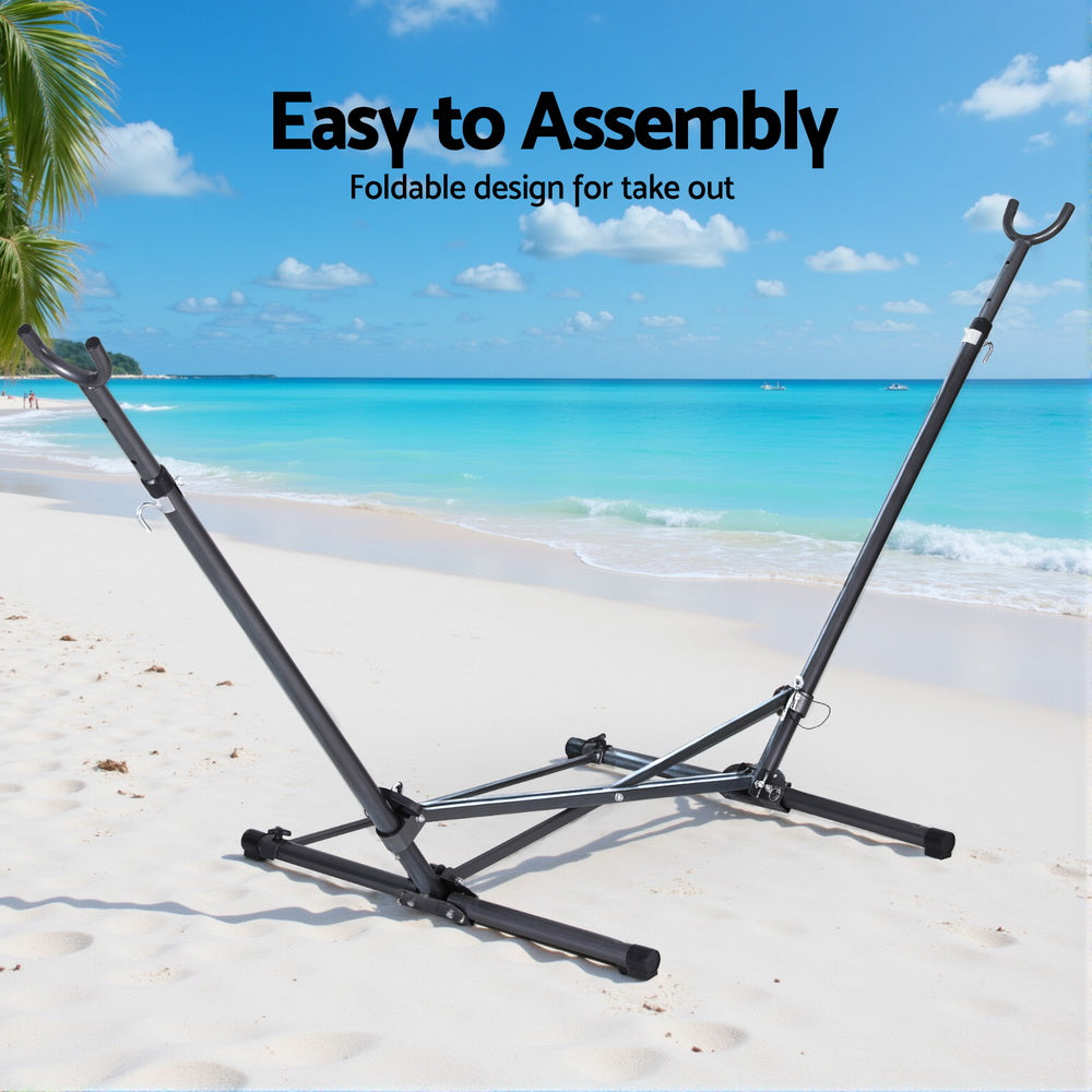 Gardeon Hammock Bed Stand Steel Frame Outdoor Indoor