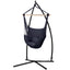 Gardeon Hammock Chair Outdoor Camping Hanging with Steel Stand Grey