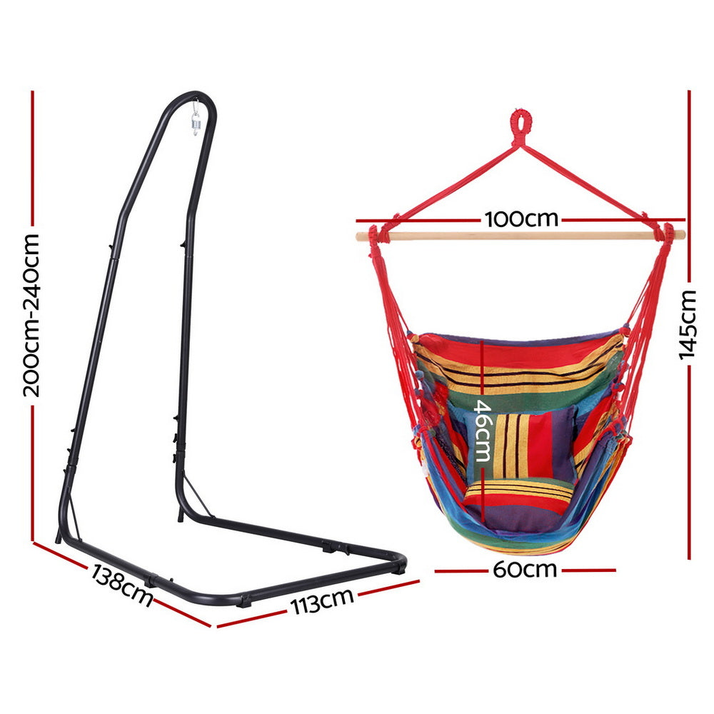 Gardeon Hammock Chair with Heavy Duty Steel Stand