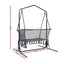 Gardeon Hammock Chair with Stand Macrame Outdoor Garden 2 Seater Grey
