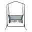 Gardeon Hammock Chair with Stand Macrame Outdoor Garden 2 Seater Grey