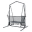 Gardeon Hammock Chair with Stand Macrame Outdoor Garden 2 Seater Grey