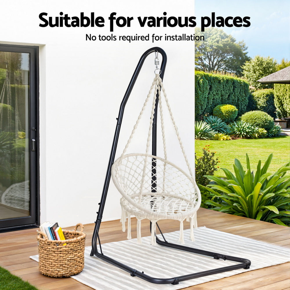 Gardeon Hammock Hanging Chair with Steel Stand