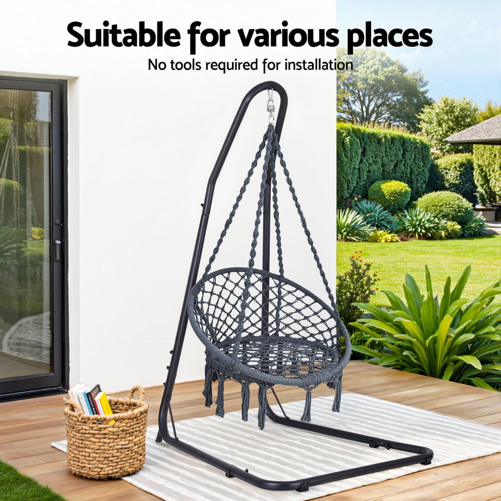 Gardeon Hammock Hanging Chair with Steel Stand