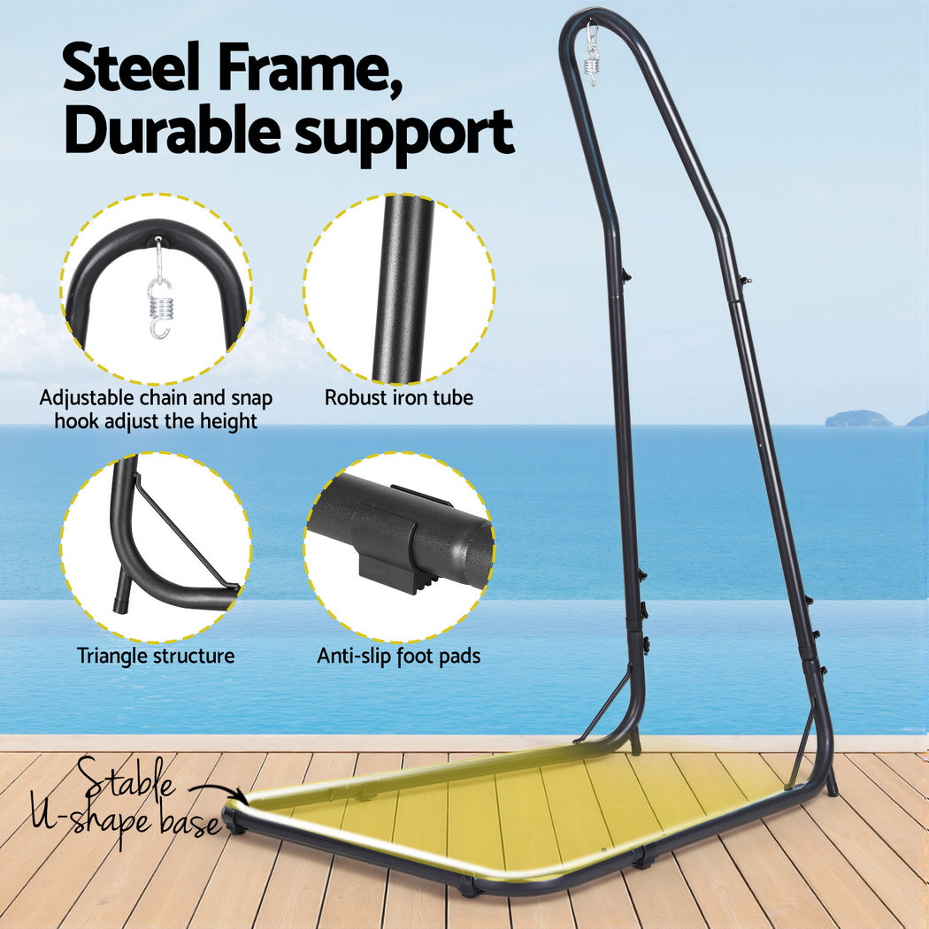 Gardeon Hammock Hanging Chair with Steel Stand