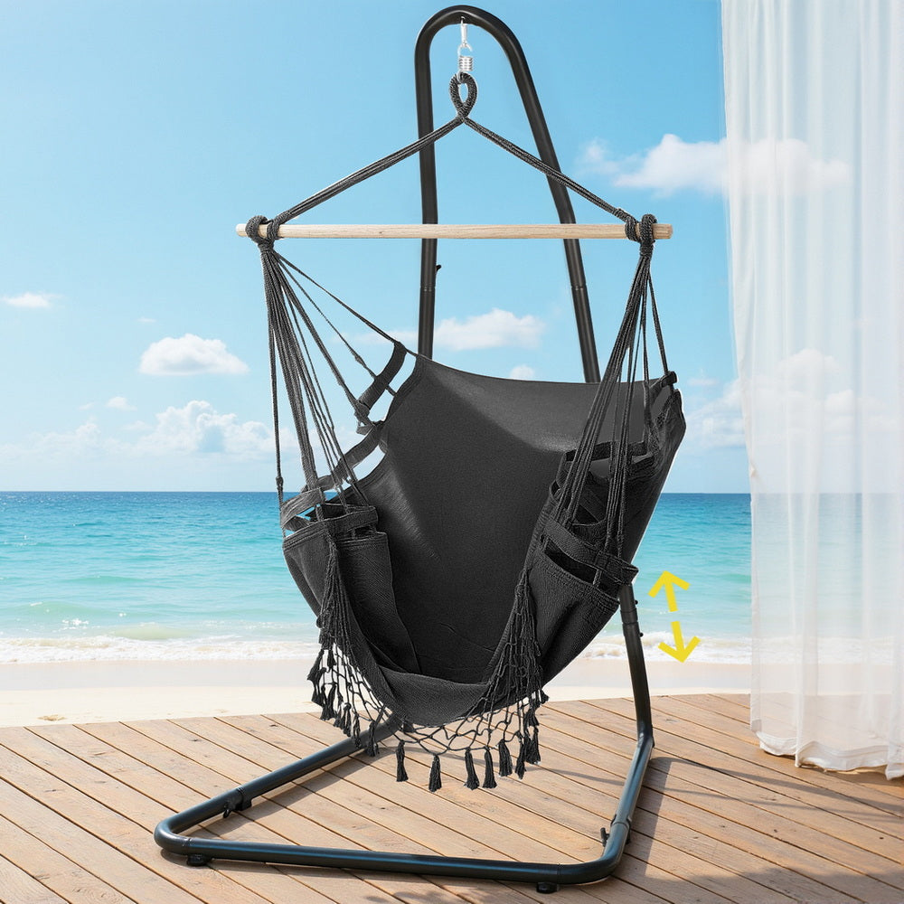Gardeon Hammock Hanging Chair with Steel Stand