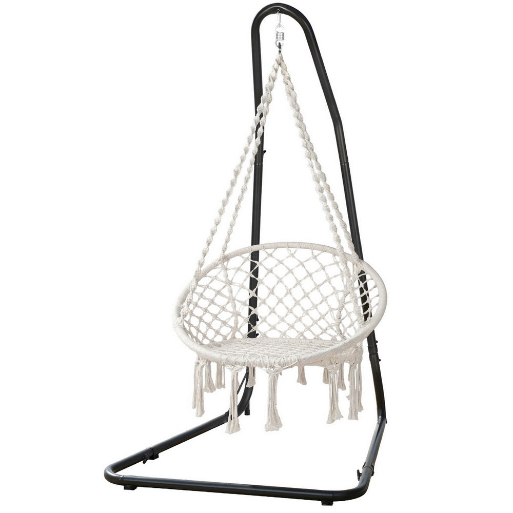 Gardeon Hammock Hanging Chair with Steel Stand