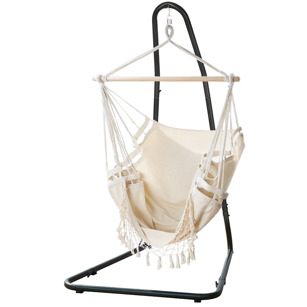 Gardeon Hammock Hanging Chair with Steel Stand