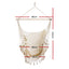 Gardeon Hanging Hammock Chair Outdoor Swing Hammocks Tassel Cream