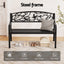 Gardeon Outdoor Bench Seat Garden Steel Outdoor Furniture 3 Seater Park Black