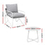 Gardeon Outdoor Bistro Set 3 Piece Patio Furniture Conversation Table and Chairs Grey