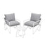 Gardeon Outdoor Bistro Set 3 Piece Patio Furniture Conversation Table and Chairs Grey