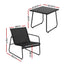 Gardeon Outdoor Bistro Set 3 Piece Patio Furniture Textilene Chairs Glass Table