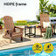 Gardeon Outdoor Chairs Folding Adirondack Beach Chair HDPE Sun Lounge Patio Furniture Garden Brown